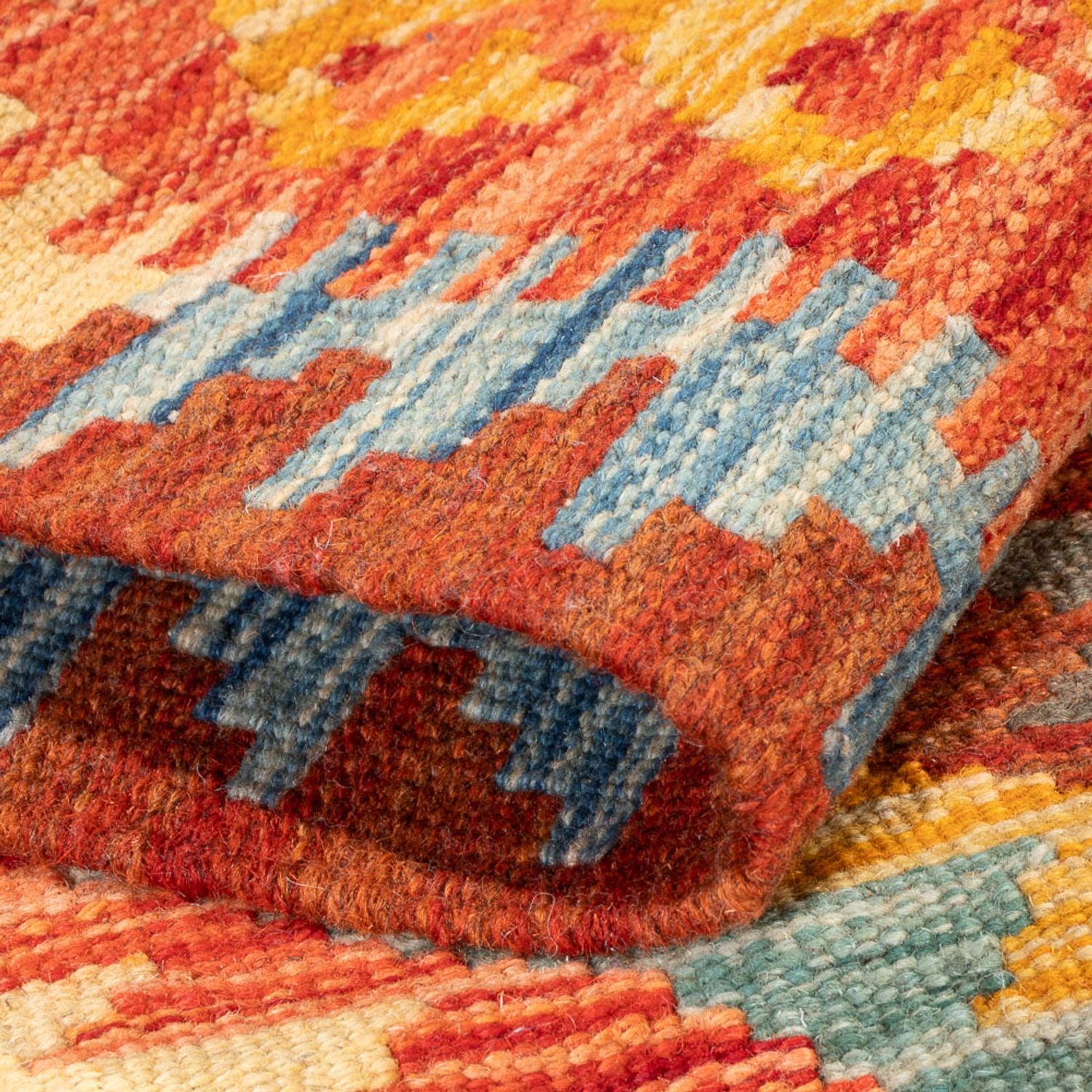 Alfombra Kelim - Splash - 119 x 86 cm - multicolor