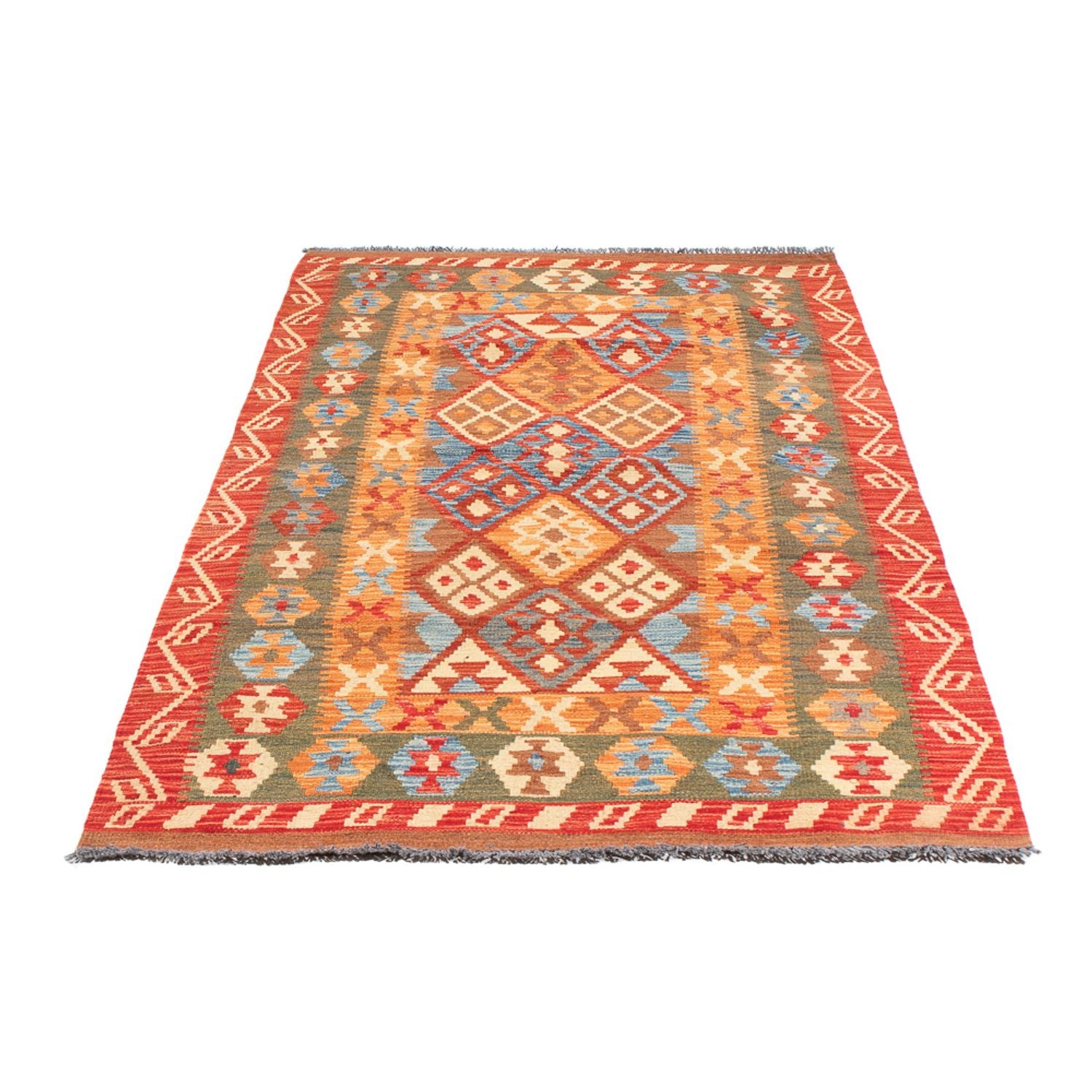 Alfombra de pasillo Alfombra Kelim - Splash - 206 x 104 cm - multicolor