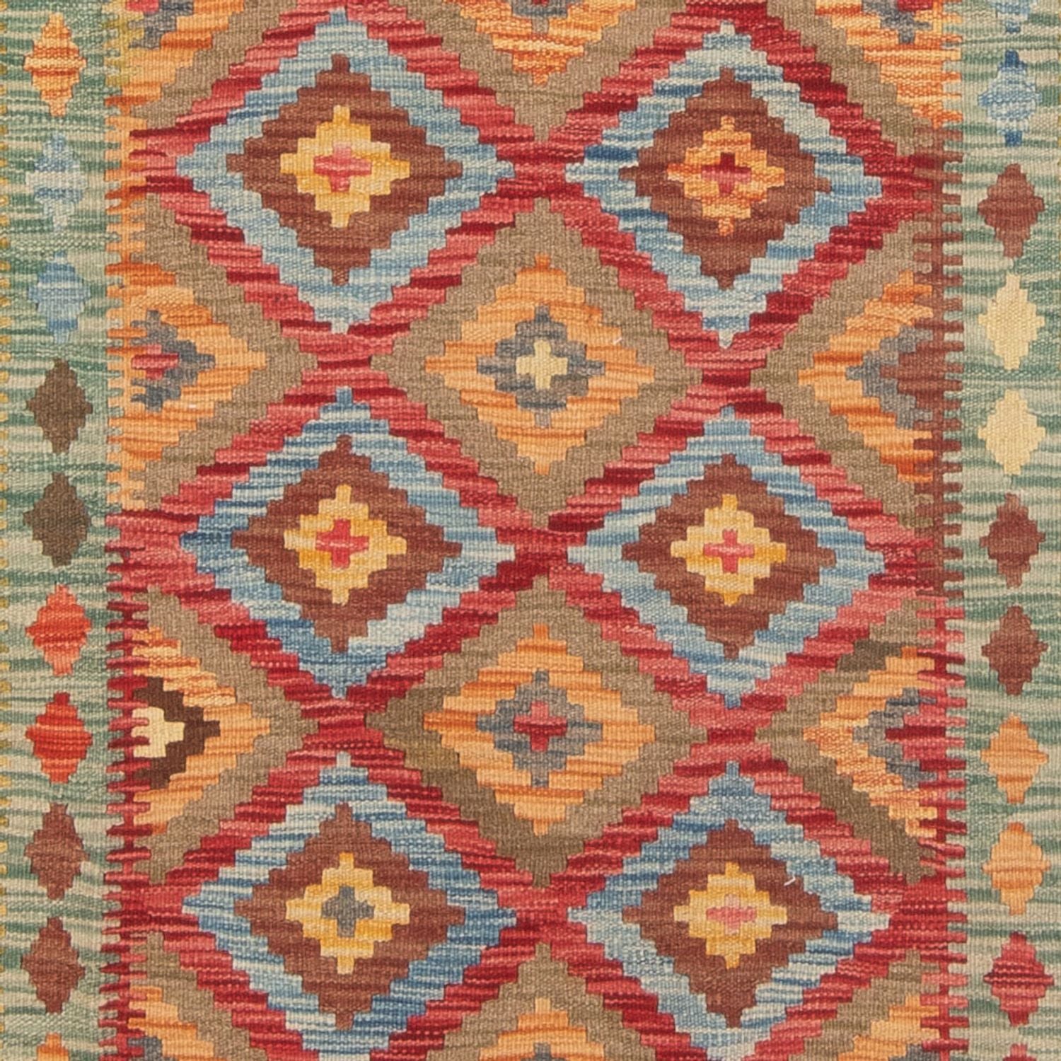 Alfombra de pasillo Alfombra Kelim - Splash - 201 x 107 cm - multicolor