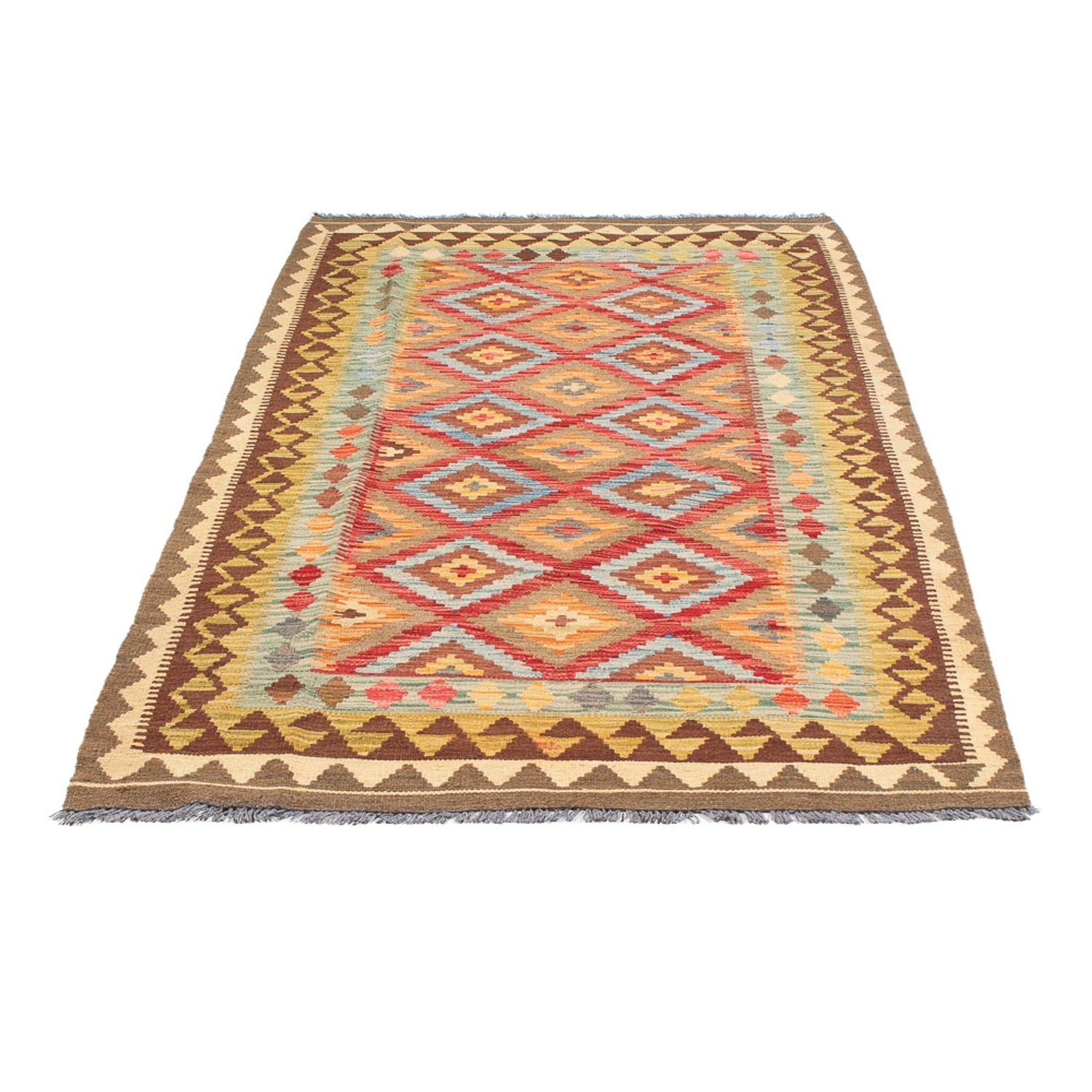 Alfombra de pasillo Alfombra Kelim - Splash - 201 x 107 cm - multicolor