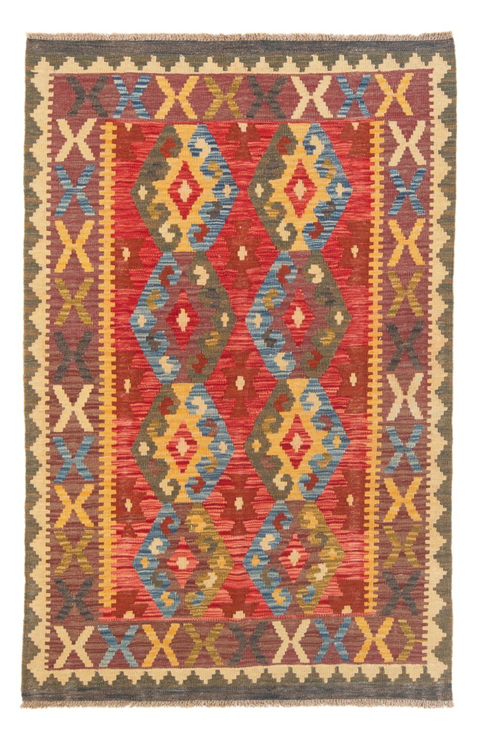 Alfombra Kelim - Splash - 152 x 100 cm - multicolor