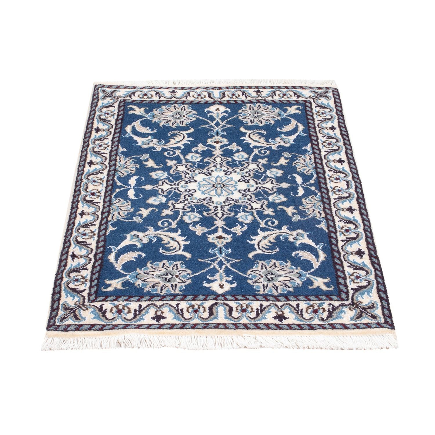Alfombra persa - Nain - 85 x 58 cm - azul
