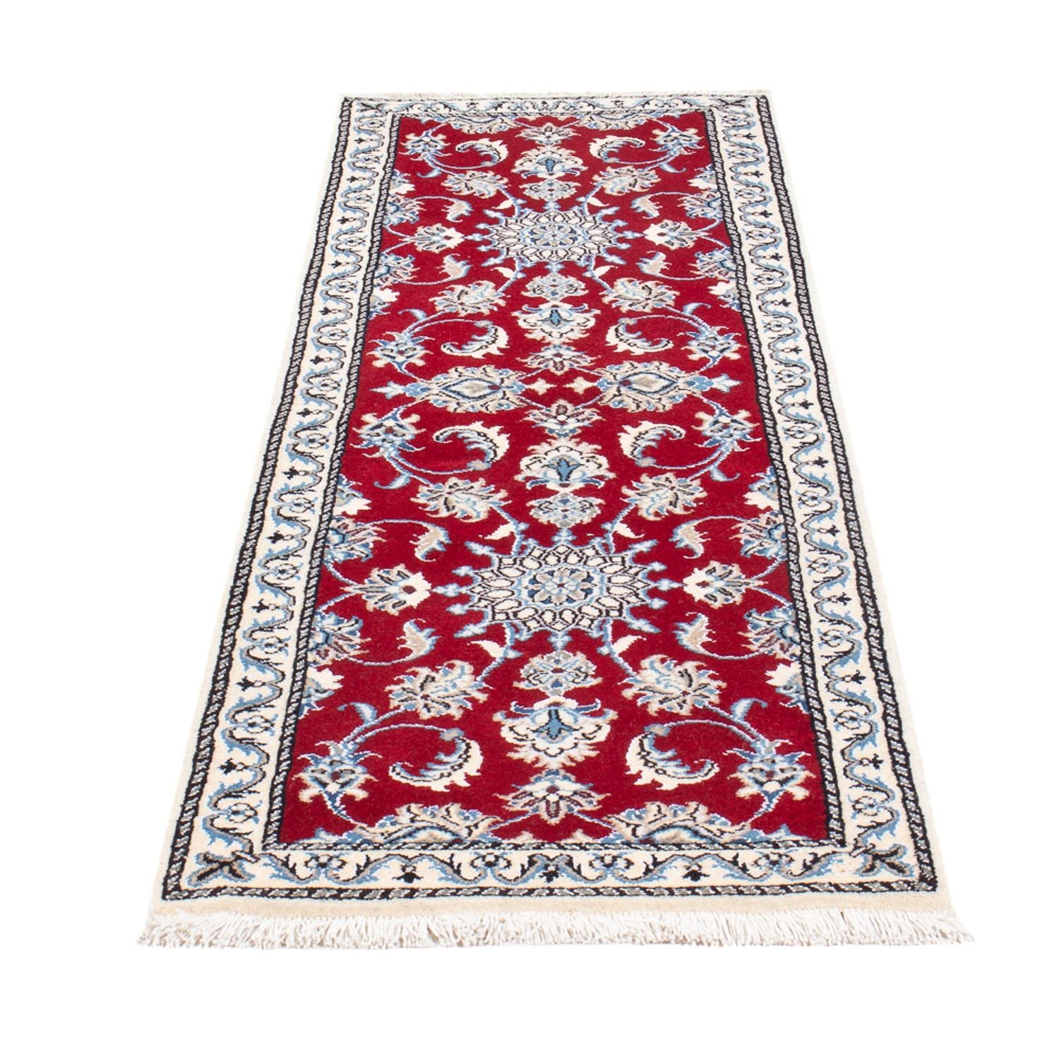Alfombra de pasillo Alfombra persa - Nain - 195 x 58 cm - rojo