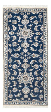Alfombra de pasillo Alfombra persa - Nain - 200 x 79 cm - azul marino
