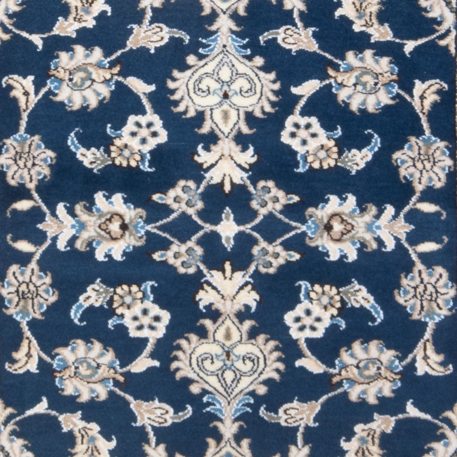 Alfombra de pasillo Alfombra persa - Nain - 200 x 79 cm - azul marino