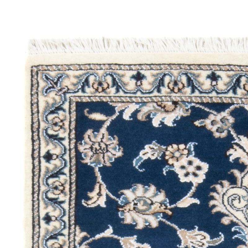 Alfombra de pasillo Alfombra persa - Nain - 200 x 79 cm - azul marino