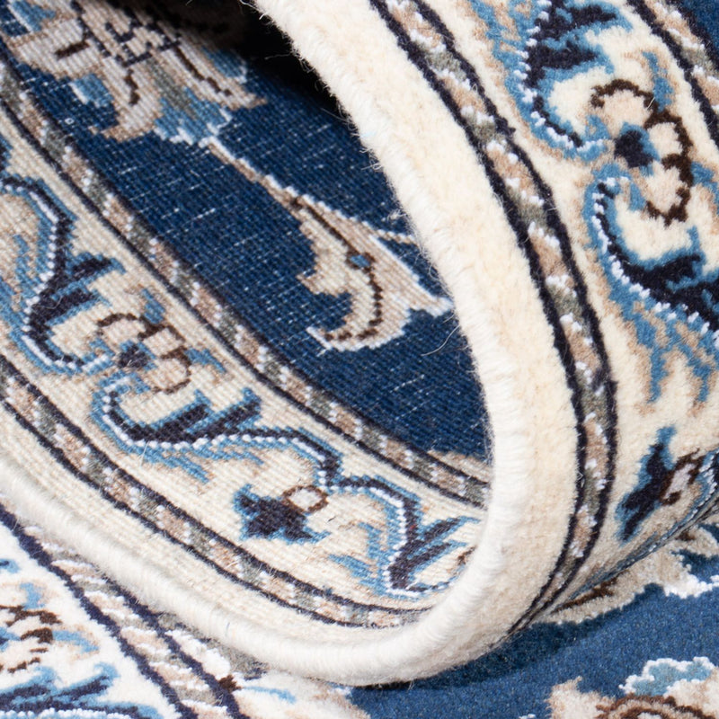 Alfombra de pasillo Alfombra persa - Nain - 200 x 79 cm - azul marino