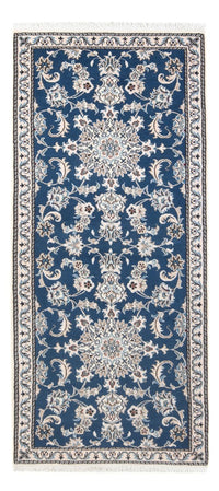 Alfombra de pasillo Alfombra persa - Nain - 198 x 78 cm - azul marino