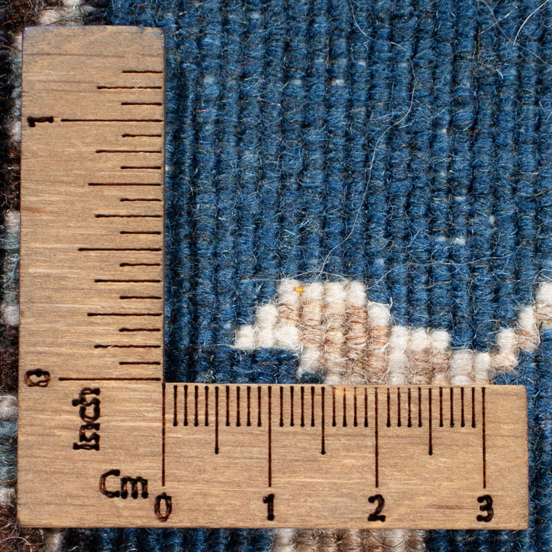 Alfombra de pasillo Alfombra persa - Nain - 198 x 78 cm - azul marino