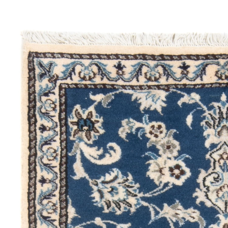 Alfombra de pasillo Alfombra persa - Nain - 198 x 79 cm - azul marino