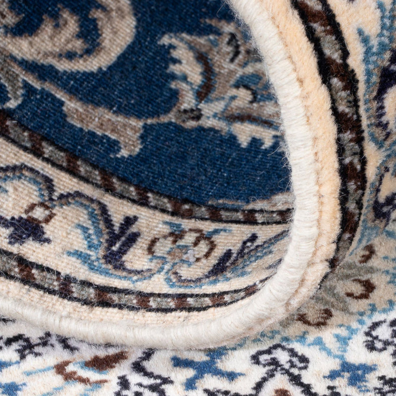 Alfombra de pasillo Alfombra persa - Nain - 198 x 79 cm - azul marino