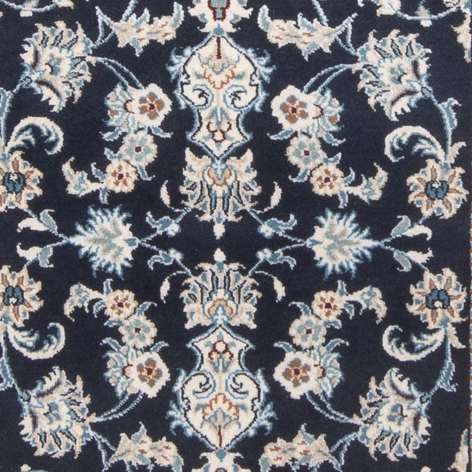 Alfombra de pasillo Alfombra persa - Nain - 210 x 79 cm - azul oscuro