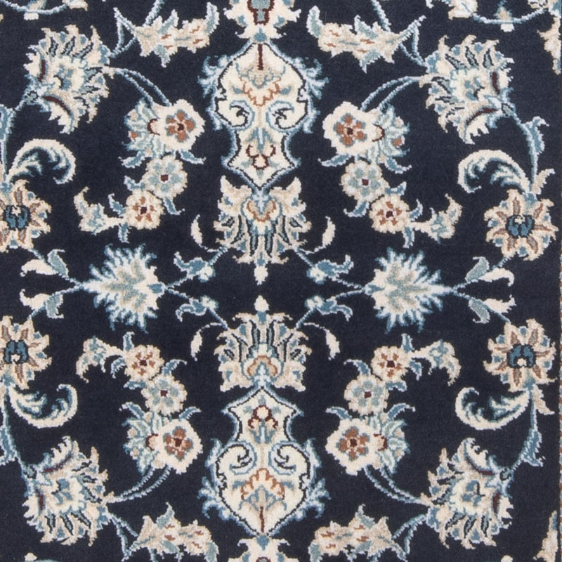 Alfombra de pasillo Alfombra persa - Nain - 210 x 79 cm - azul oscuro