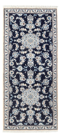 Alfombra de pasillo Alfombra persa - Nain - 197 x 77 cm - azul oscuro