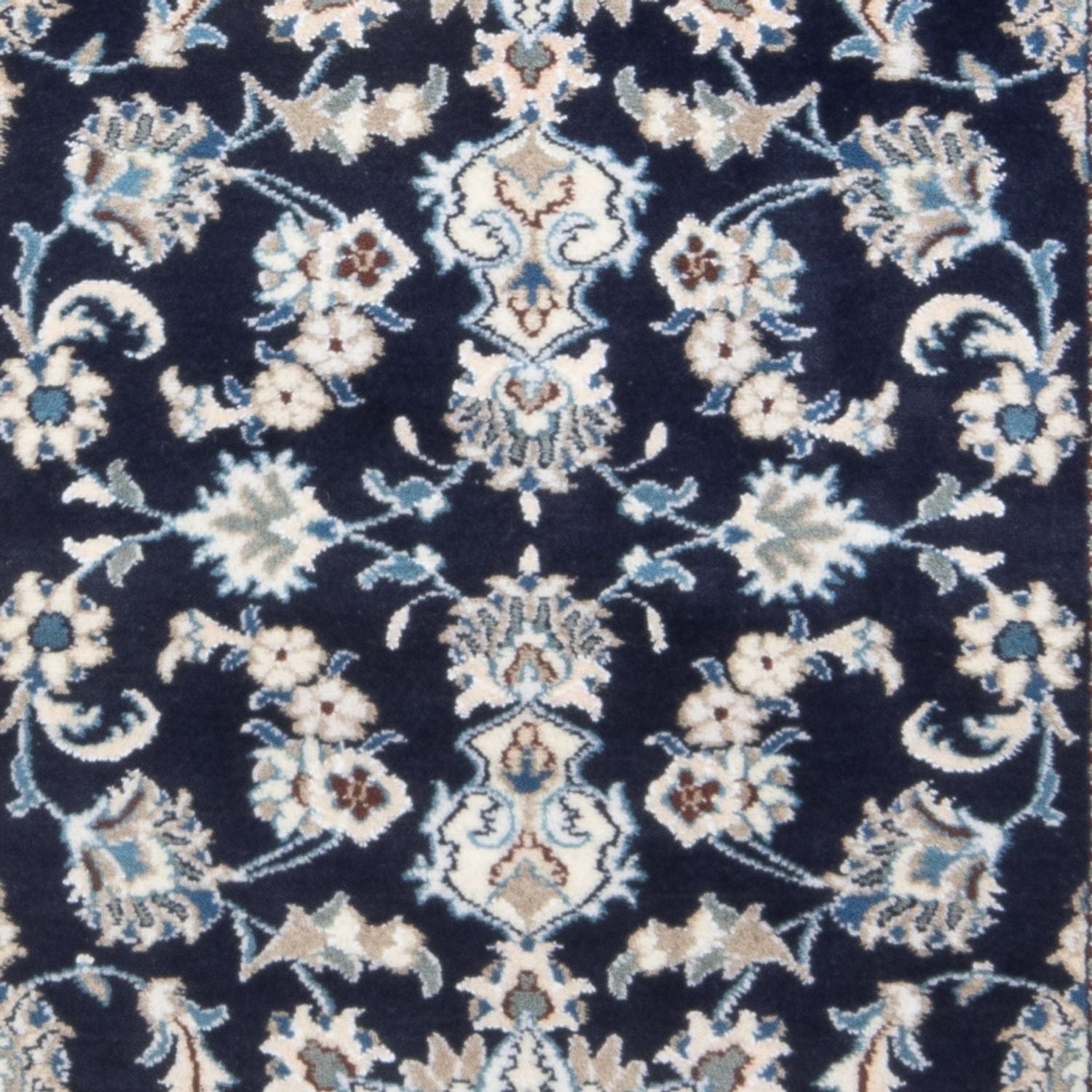 Alfombra de pasillo Alfombra persa - Nain - 197 x 77 cm - azul oscuro