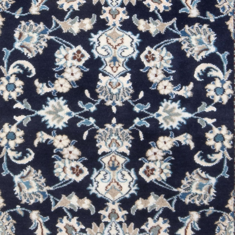 Alfombra de pasillo Alfombra persa - Nain - 197 x 77 cm - azul oscuro