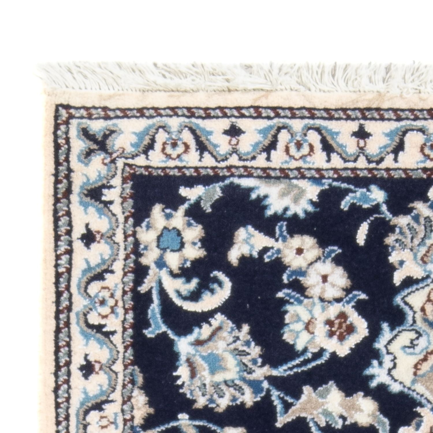 Alfombra de pasillo Alfombra persa - Nain - 197 x 77 cm - azul oscuro
