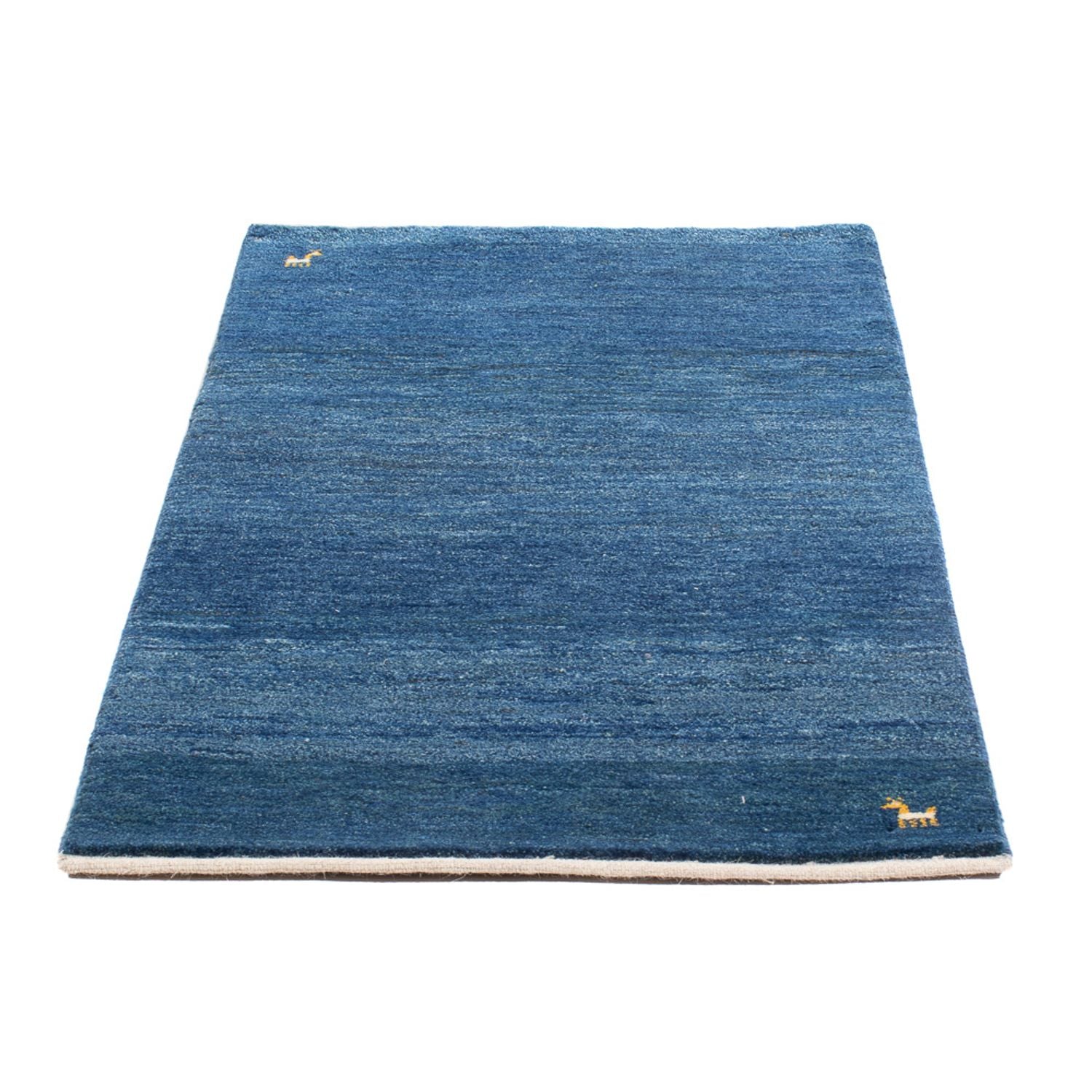 Alfombra Gabbeh - Persa - 140 x 72 cm - azul marino