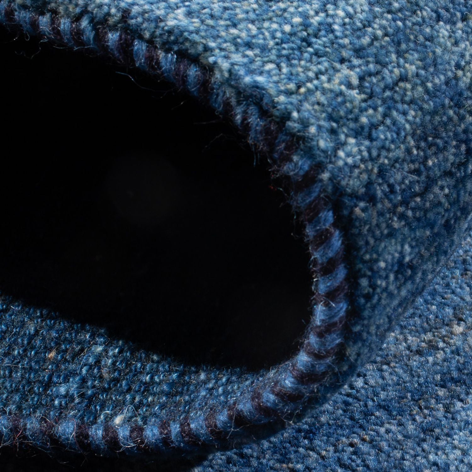 Alfombra Gabbeh - Persa - 135 x 69 cm - azul marino