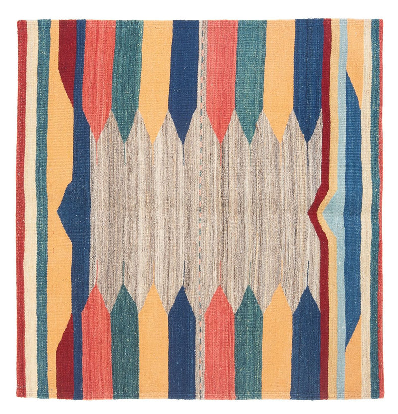 Alfombra Kelim - Oriental cuadrado  - 128 x 125 cm - verde menta