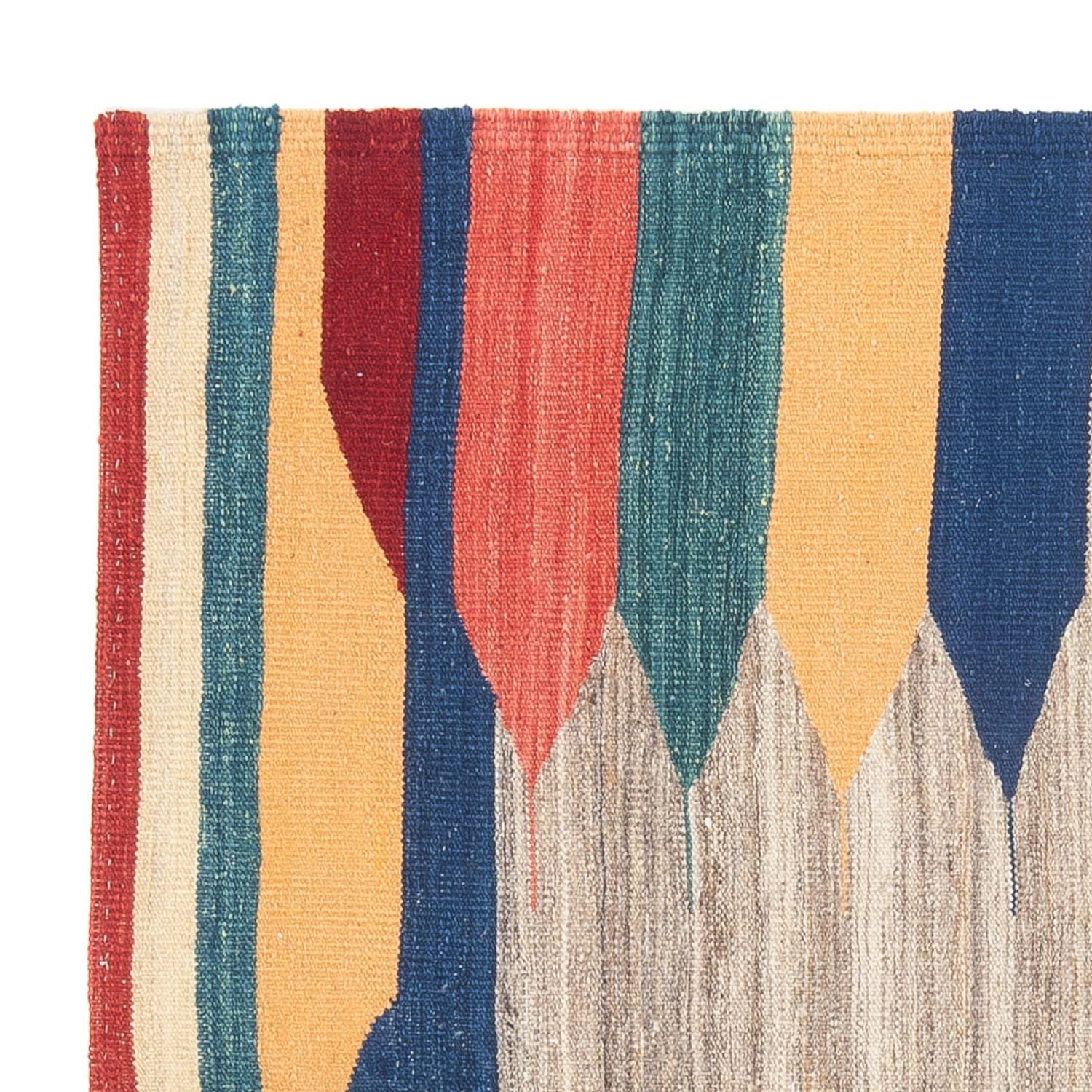 Alfombra Kelim - Oriental cuadrado  - 128 x 125 cm - verde menta