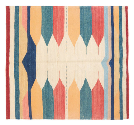 Alfombra Kelim - Oriental cuadrado  - 129 x 125 cm - verde menta