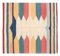 Alfombra Kelim - Oriental cuadrado  - 129 x 125 cm - verde menta