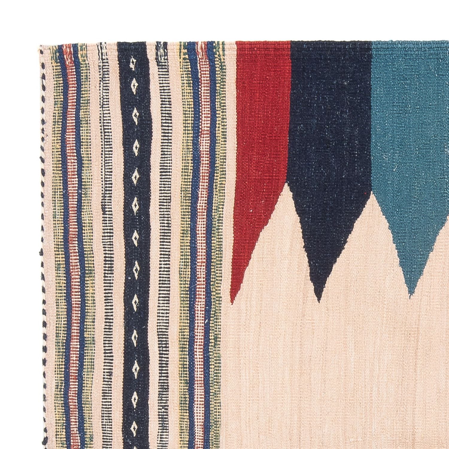 Alfombra Kelim - Oriental - 136 x 125 cm - verde menta