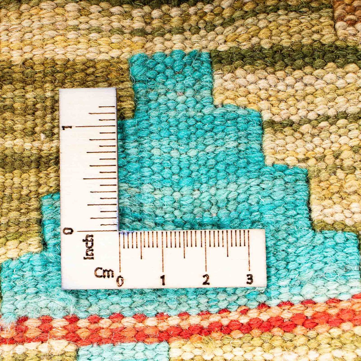 Alfombra Kelim - Splash - 254 x 174 cm - turquesa