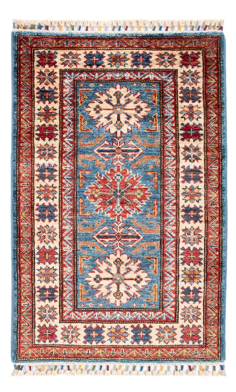 Alfombra Ziegler - Kazak - 100 x 62 cm - azul
