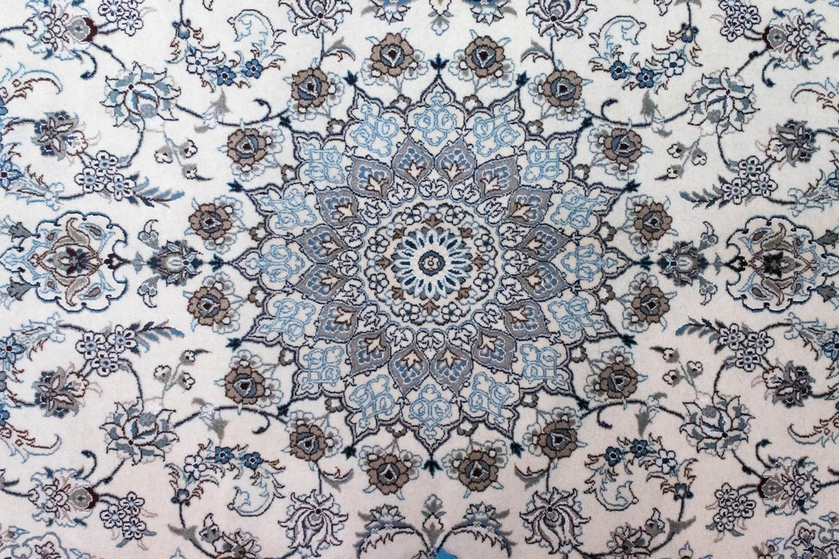 Alfombra persa - Nain - 350 x 246 cm - blanco natural