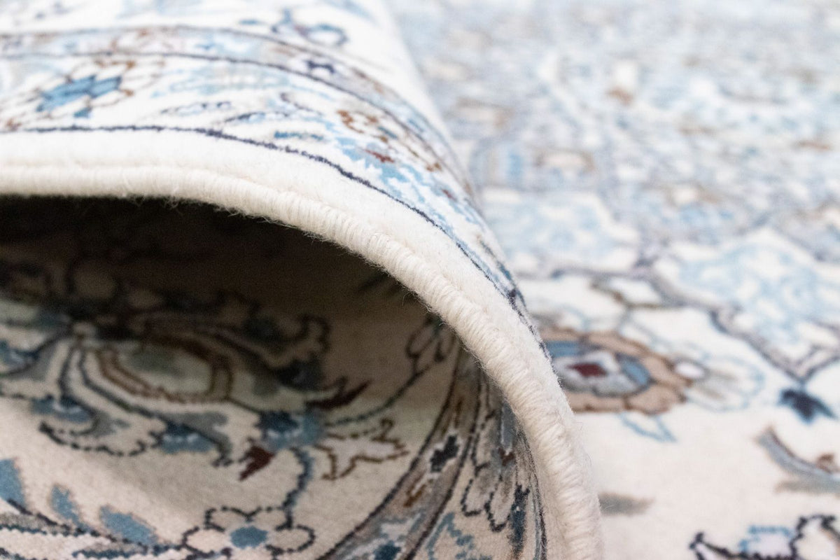 Alfombra persa - Nain - 350 x 246 cm - blanco natural