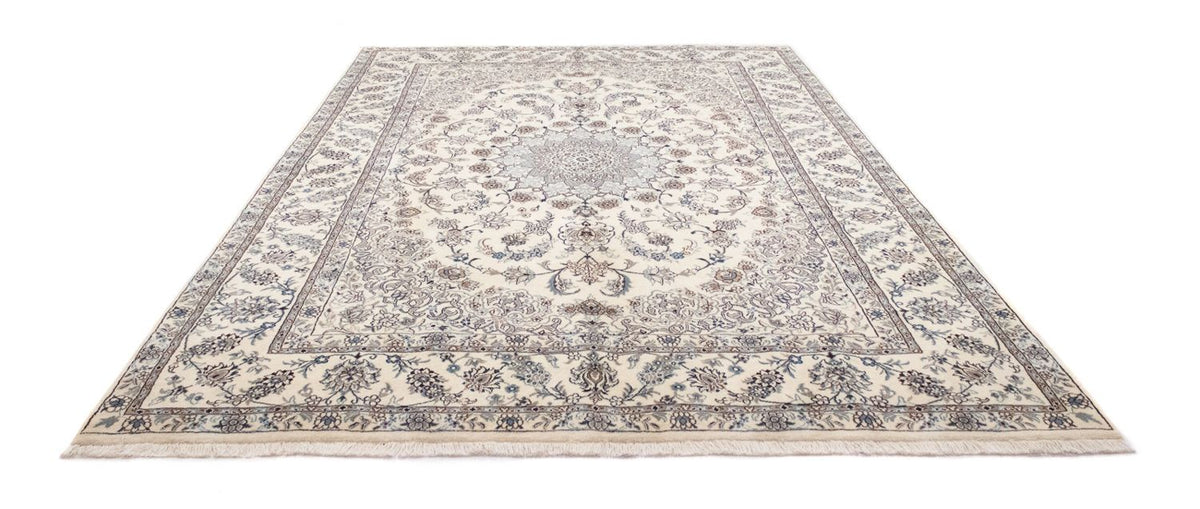 Alfombra persa - Nain - 350 x 246 cm - blanco natural