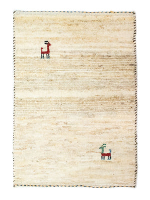 Alfombra Gabbeh - Persa - 60 x 40 cm - beige