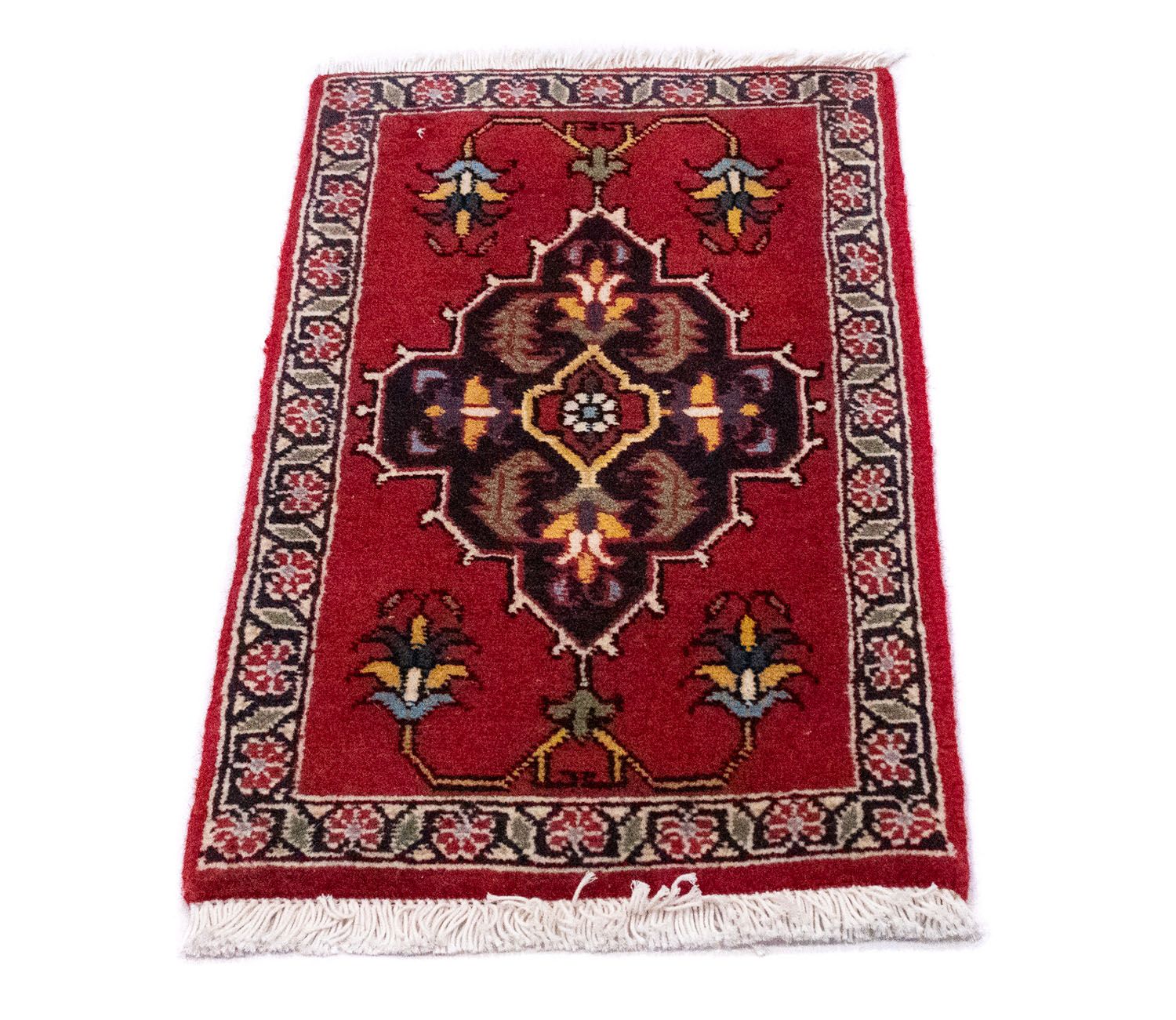 Alfombra persa - Nómada cuadrado  - 54 x 40 cm - rojo