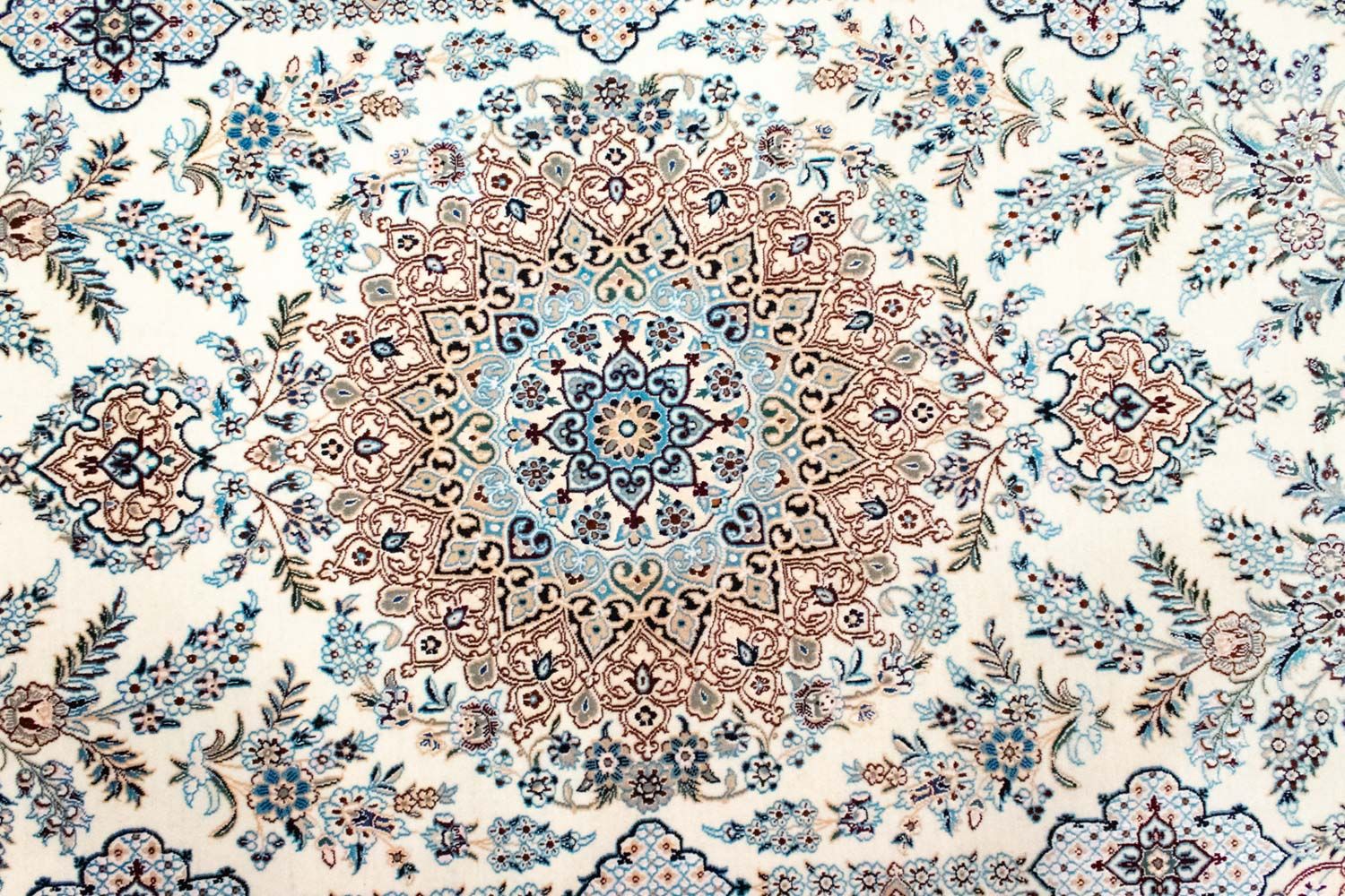 Alfombra Persa - Nain - Prima - 234 x 145 cm - blanco natural