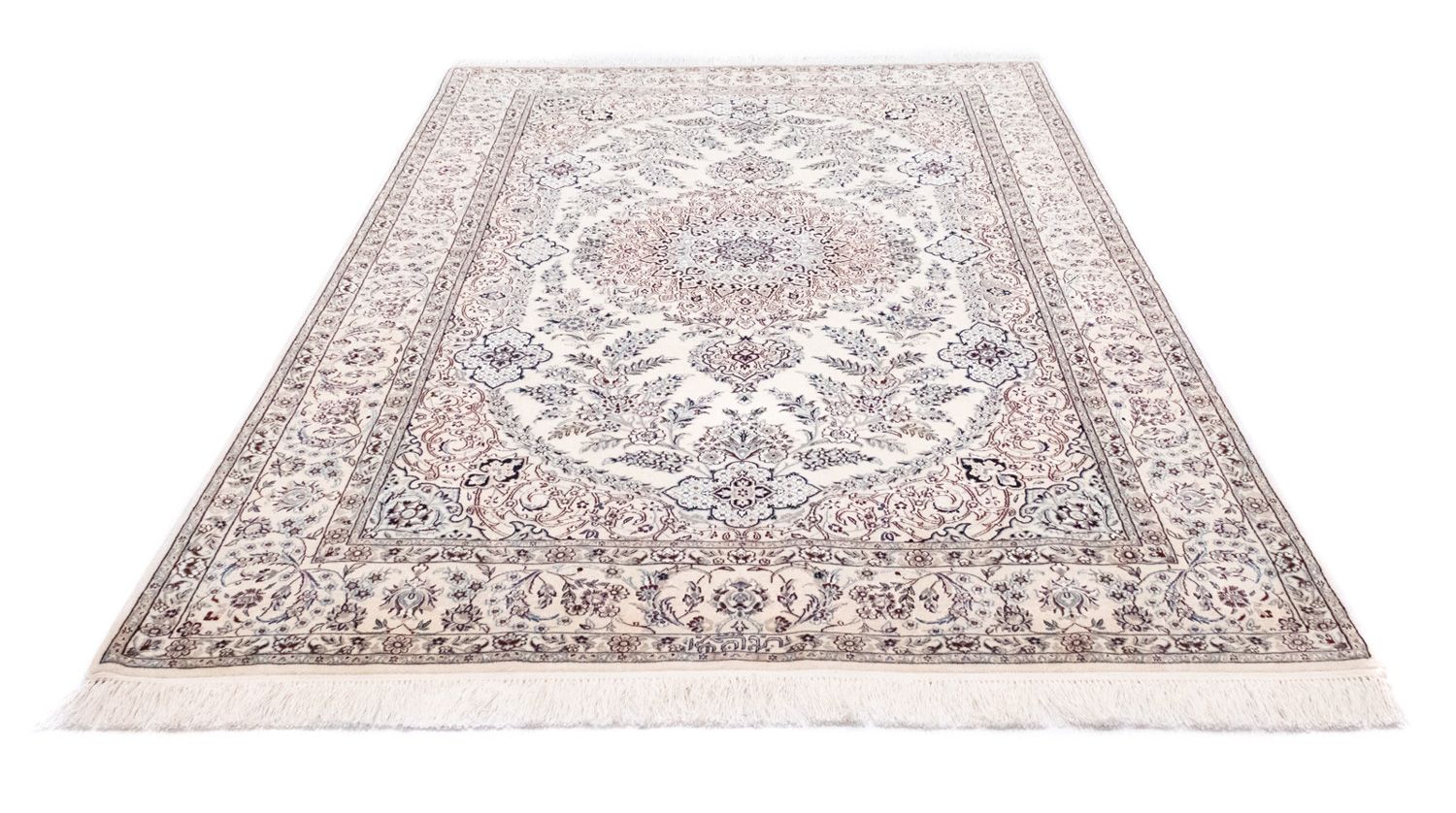 Alfombra Persa - Nain - Prima - 234 x 145 cm - blanco natural