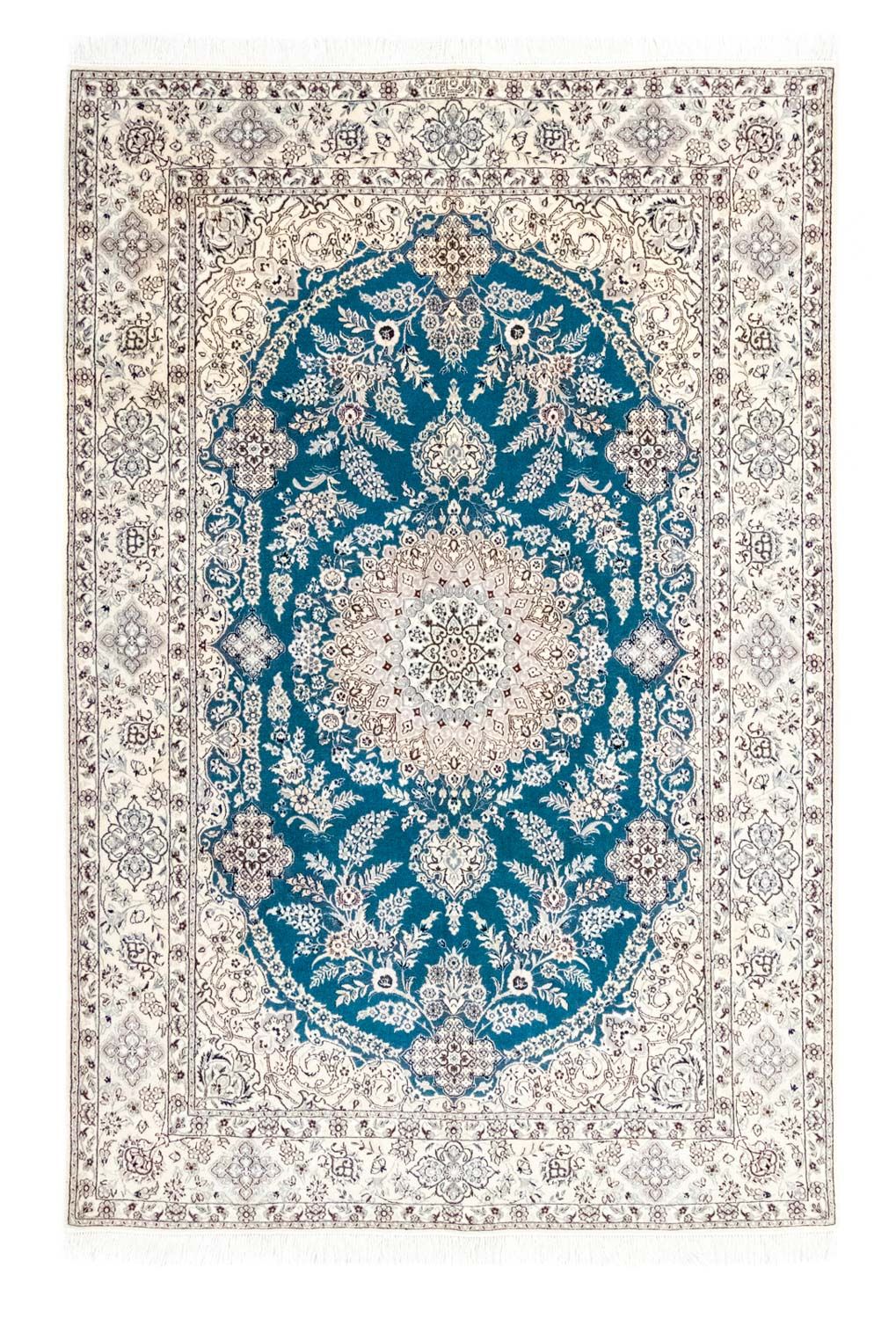 Alfombra Persa - Nain - Prima - 230 x 153 cm - turquesa