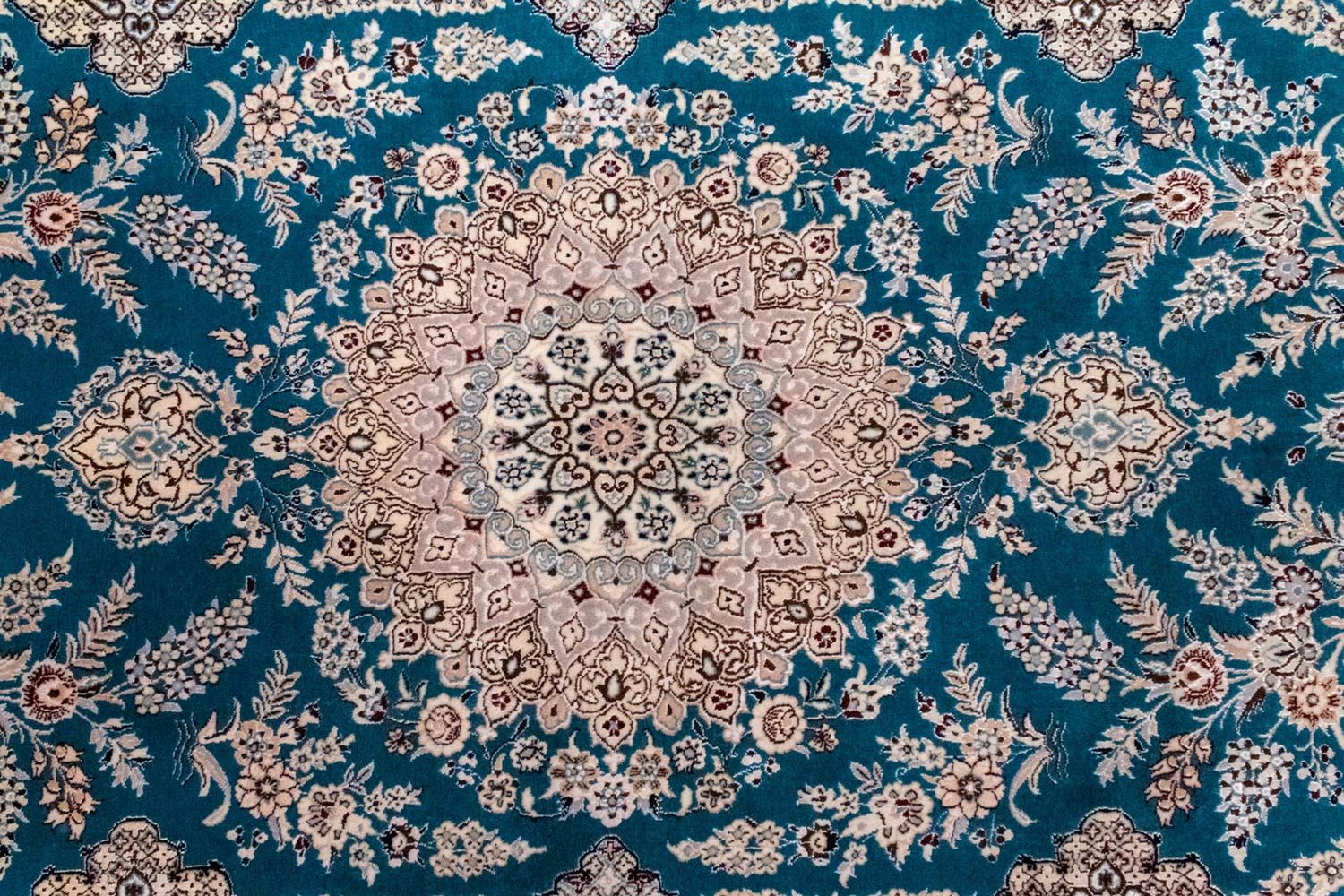 Alfombra Persa - Nain - Prima - 230 x 153 cm - turquesa