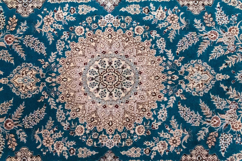 Alfombra Persa - Nain - Prima - 230 x 153 cm - turquesa