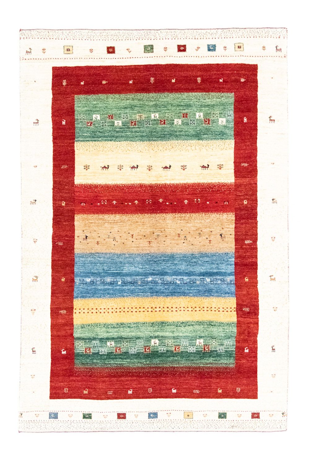 Alfombra Gabbeh - Loribaft Persa - 252 x 170 cm - multicolor