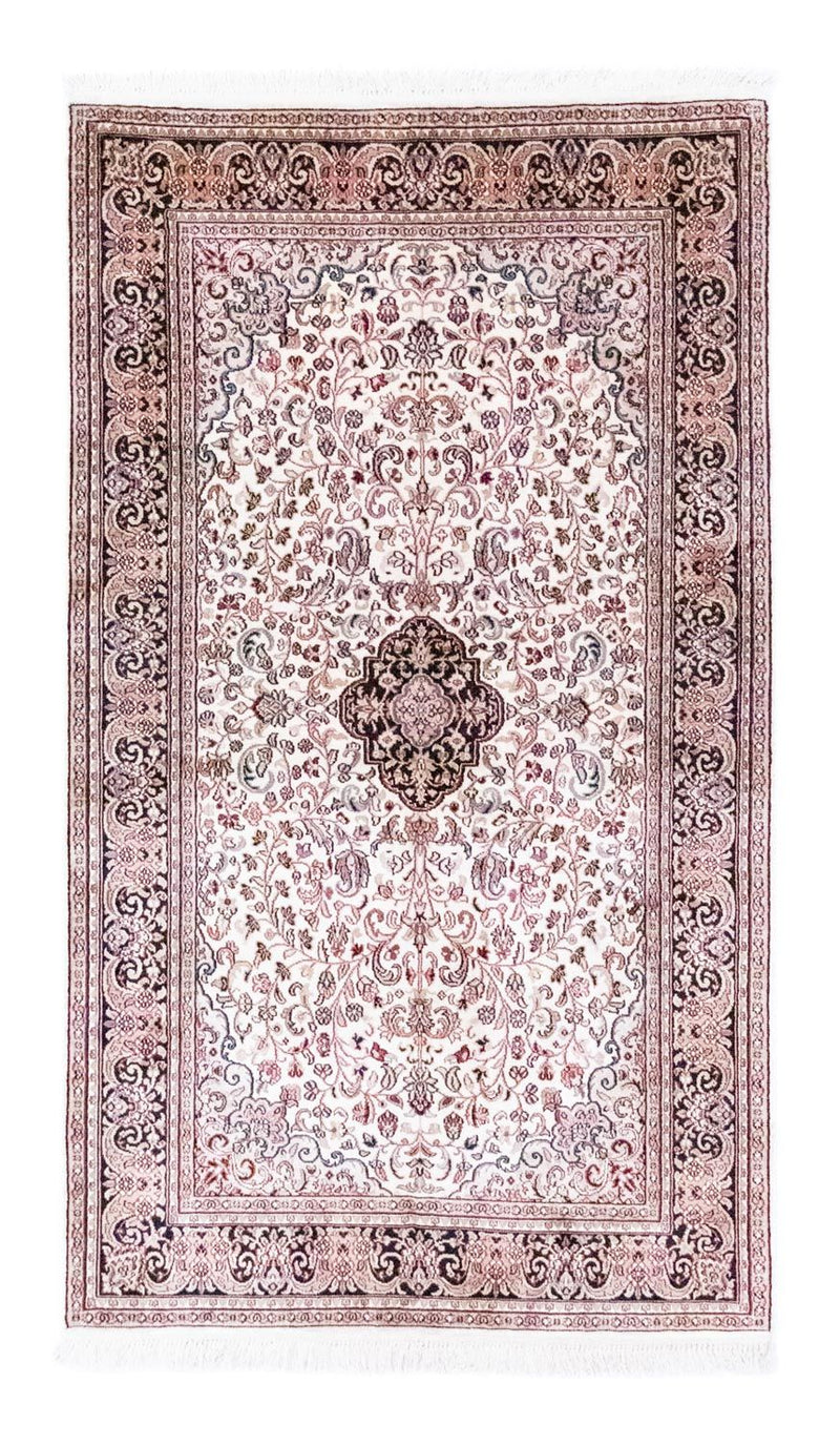 Alfombra de seda - Seda de Cachemira - 161 x 93 cm - azul
