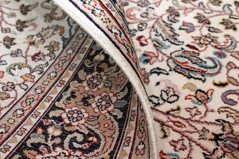 Alfombra de seda - Seda de Cachemira - 161 x 93 cm - azul