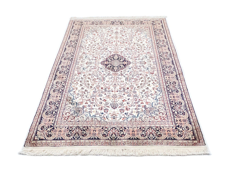 Alfombra de seda - Seda de Cachemira - 161 x 93 cm - azul