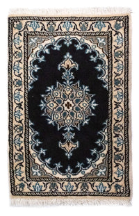 Alfombra persa - Nain - 60 x 40 cm - azul oscuro