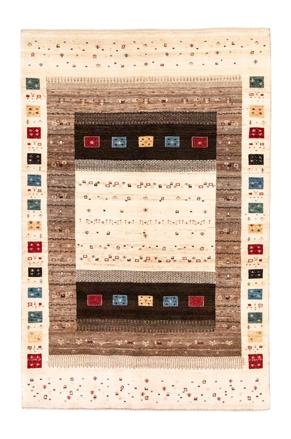 Alfombra Gabbeh - Loribaft Persa - 260 x 170 cm - colorido