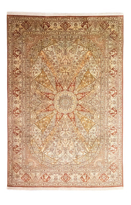 Alfombra de seda - Seda de Cachemira - 270 x 185 cm - marrón
