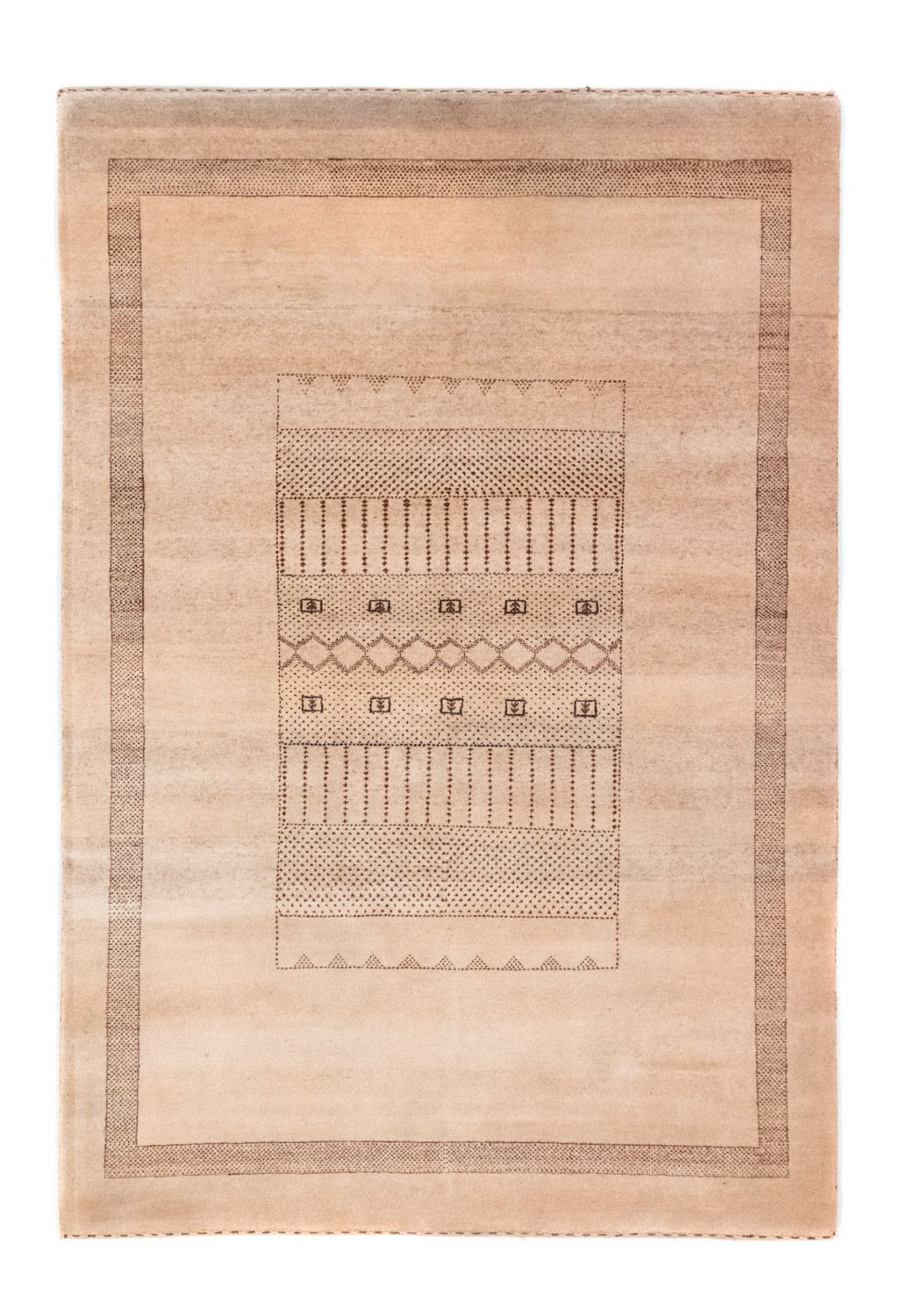Alfombra Gabbeh - Loribaft Persa - 222 x 151 cm - marrón