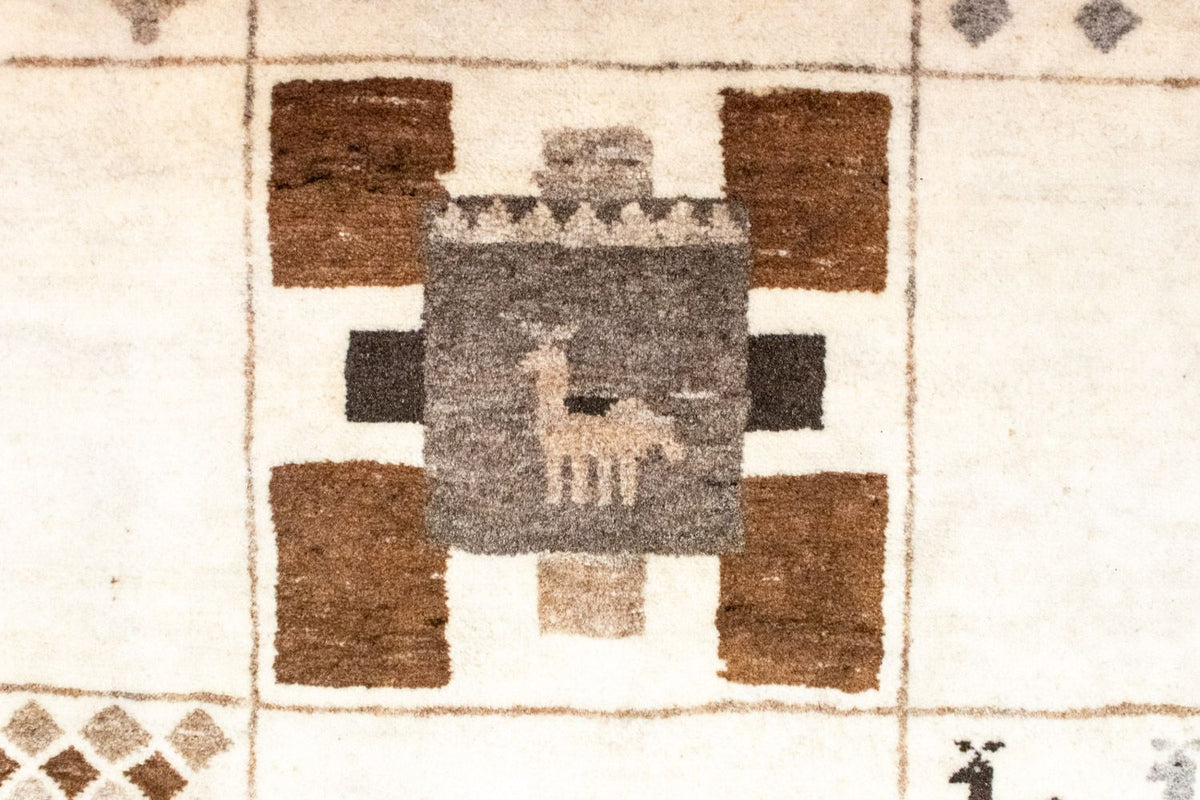 Alfombra Gabbeh - Loribaft Persa - 219 x 157 cm - beige