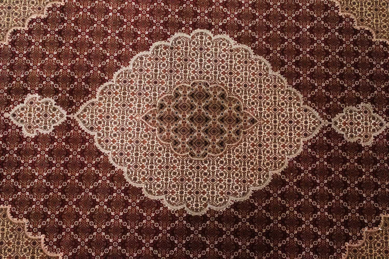 Alfombra persa - Tabriz - 306 x 249 cm - rojo